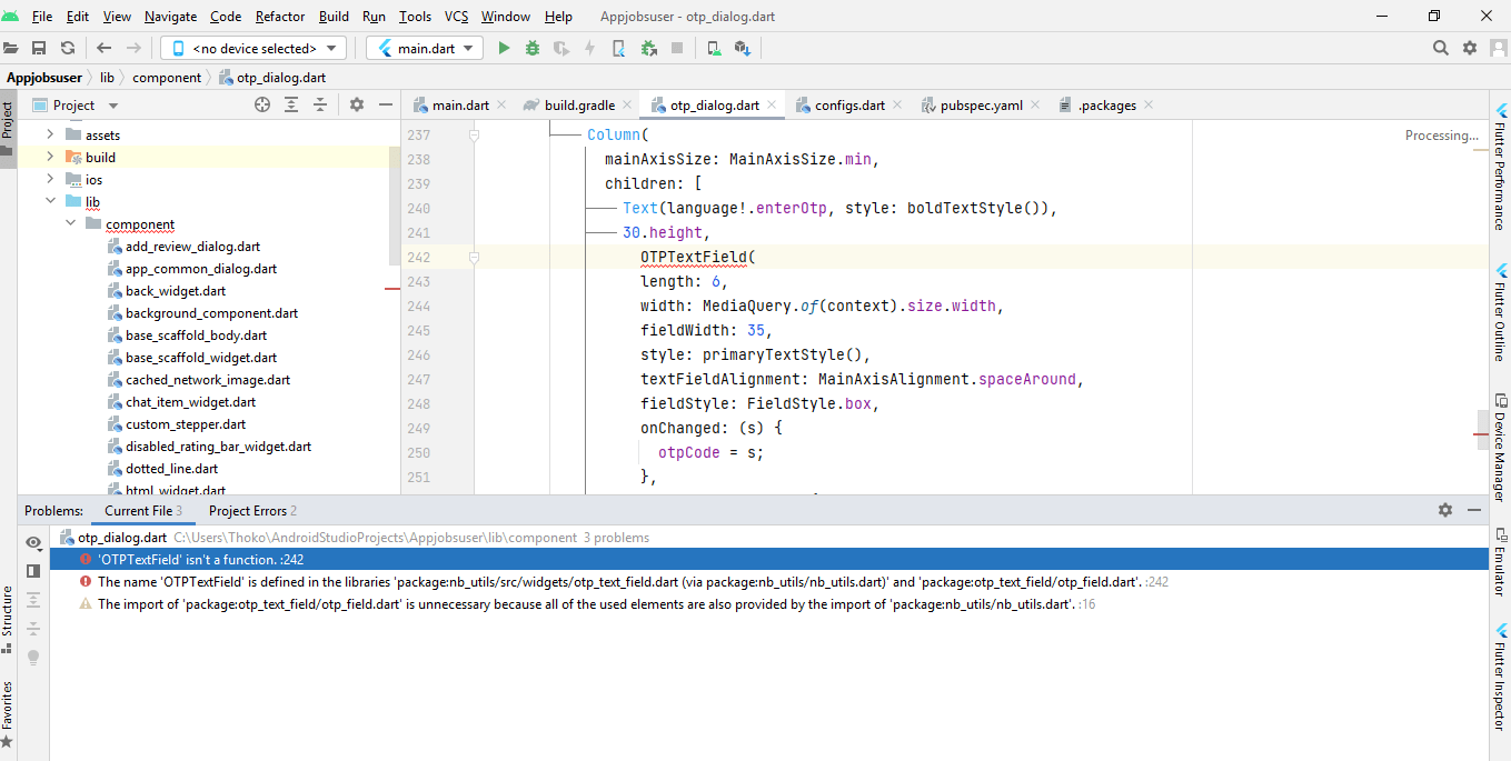 java Otp text field isn't a function Stack Overflow