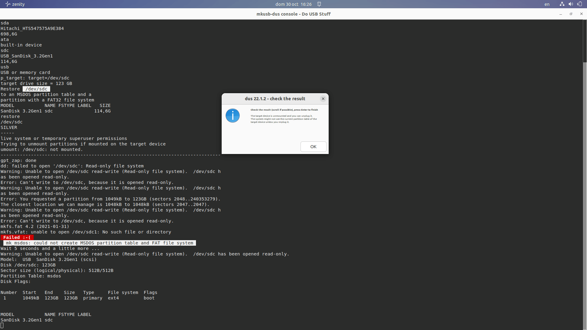 Repair USB drive (read only)