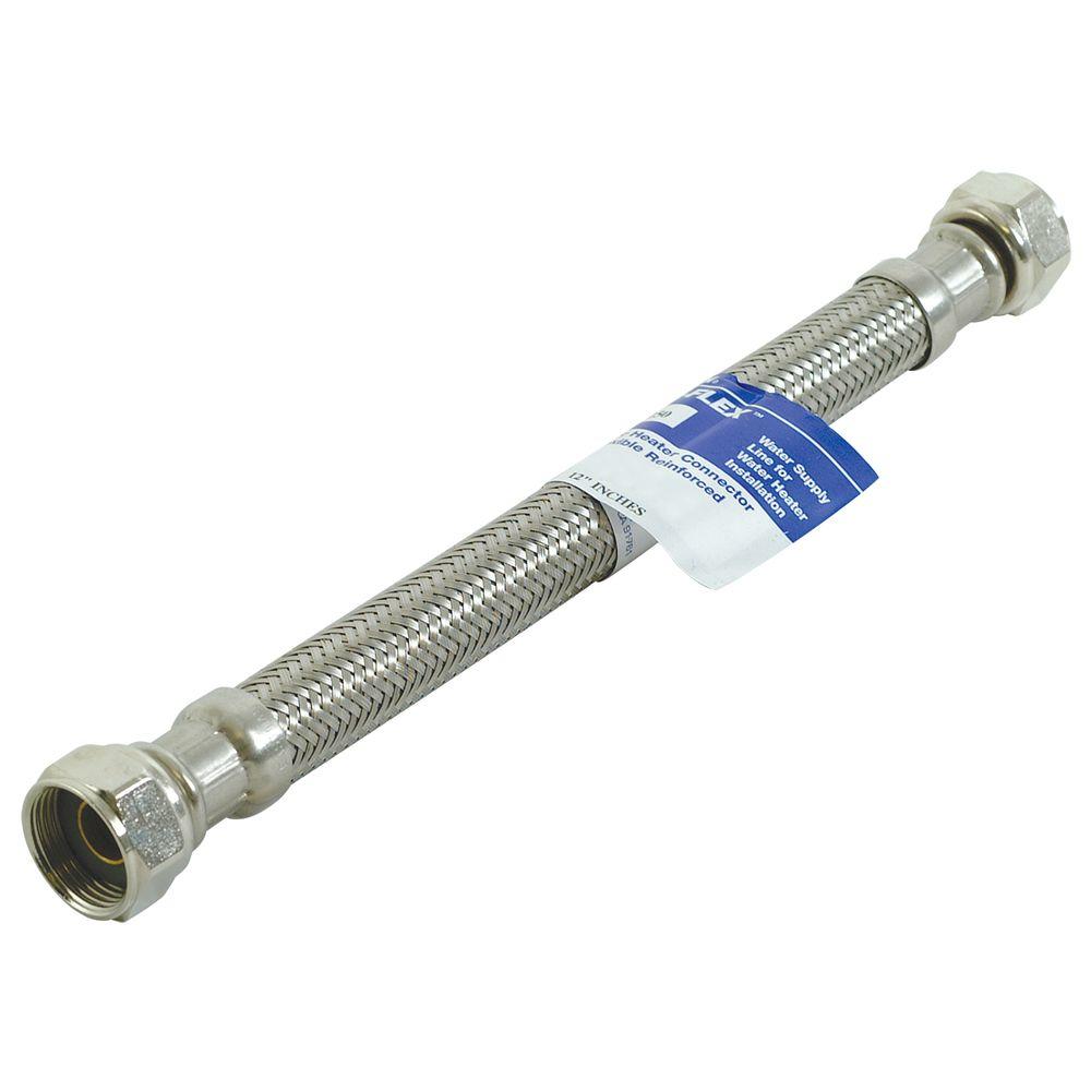 plumbing Hard piped connection to water heater with anode rod on