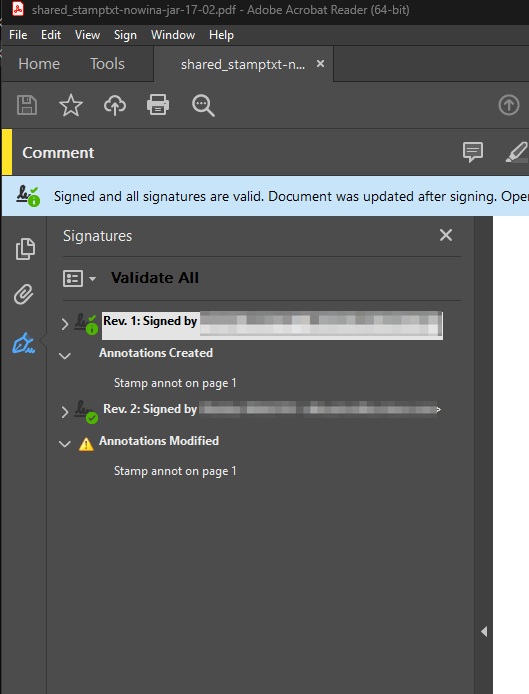 java PDFBox2 Acrobat consider my annotation added between two