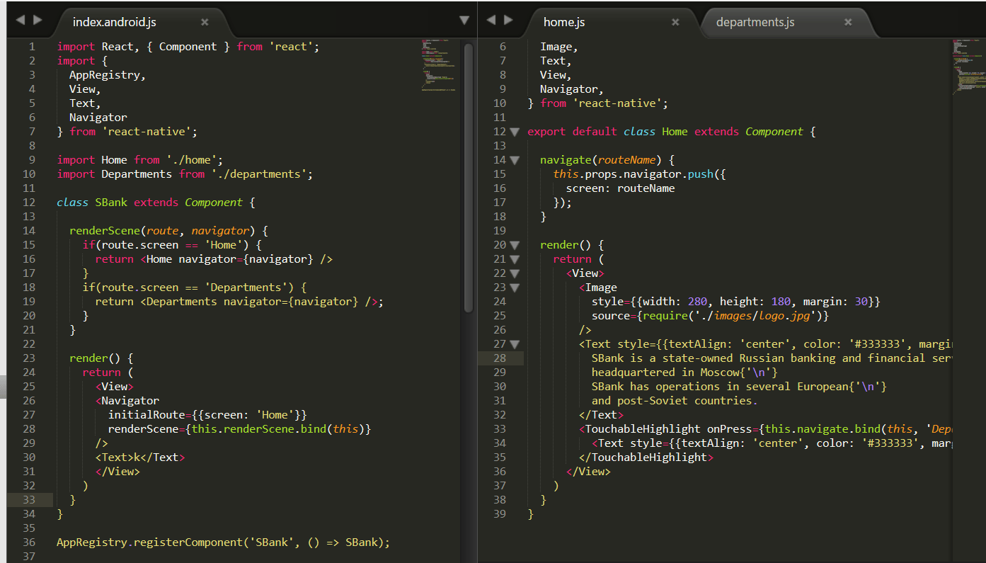 javascript How to make a default page in React Native