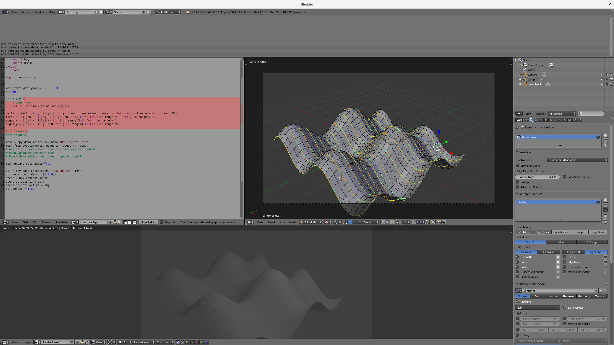 edges Using python to create freestyle line groups Blender Stack