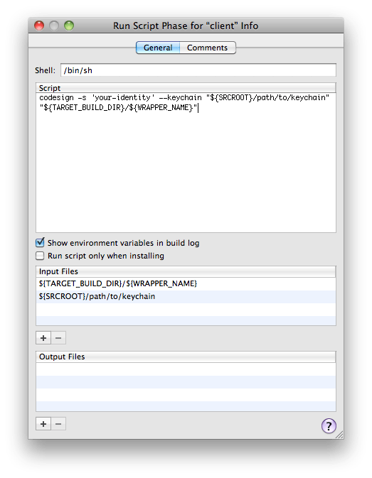 iphone Using a nondefault keychain in Xcode Stack Overflow