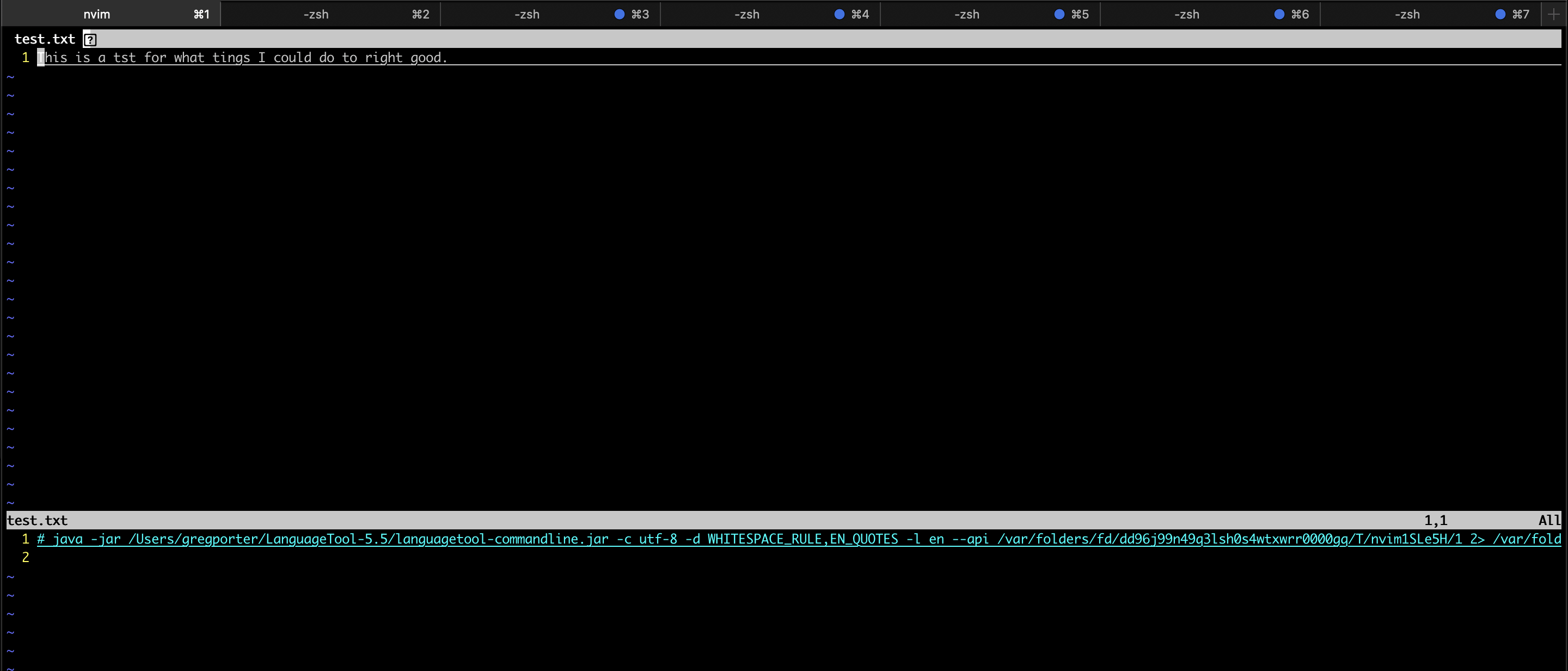 plugin When I run LanguageToolCheck, the output is the java jar