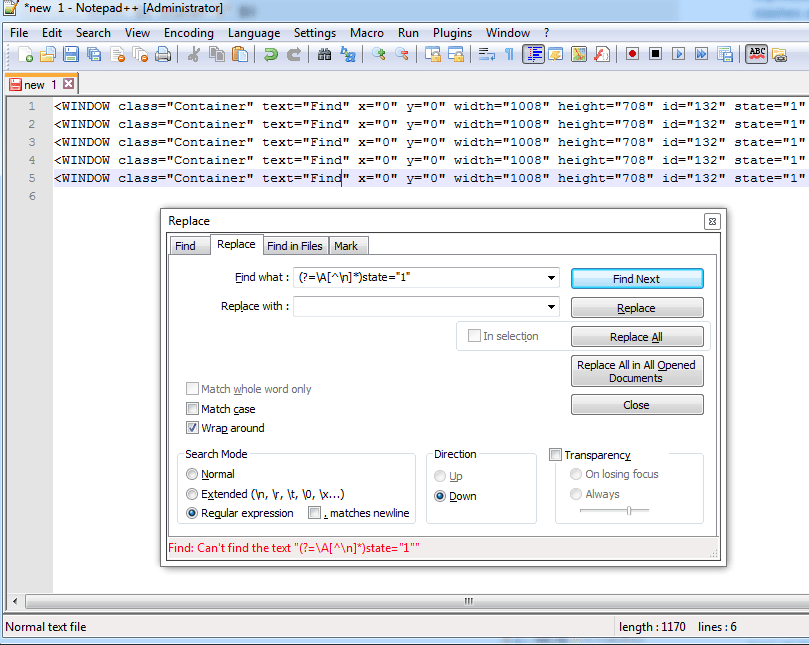 notepad++ regex replace word in first line Stack Overflow