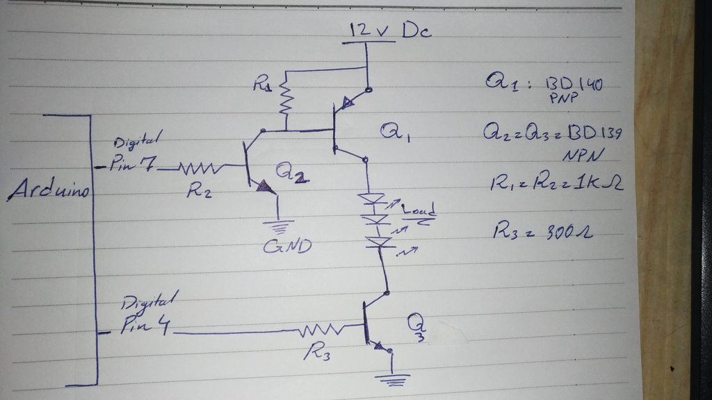 transistors - using high and low switch together on a load - Electrical