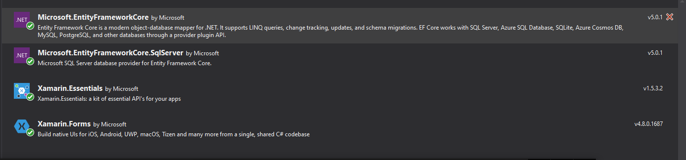 c "Microsoft.Data.SqlClient is not supported on this platform" on