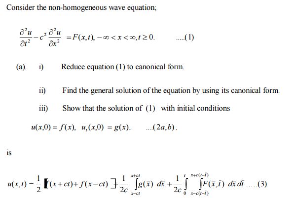differential equations Proof for D'alembert's solution Mathematics