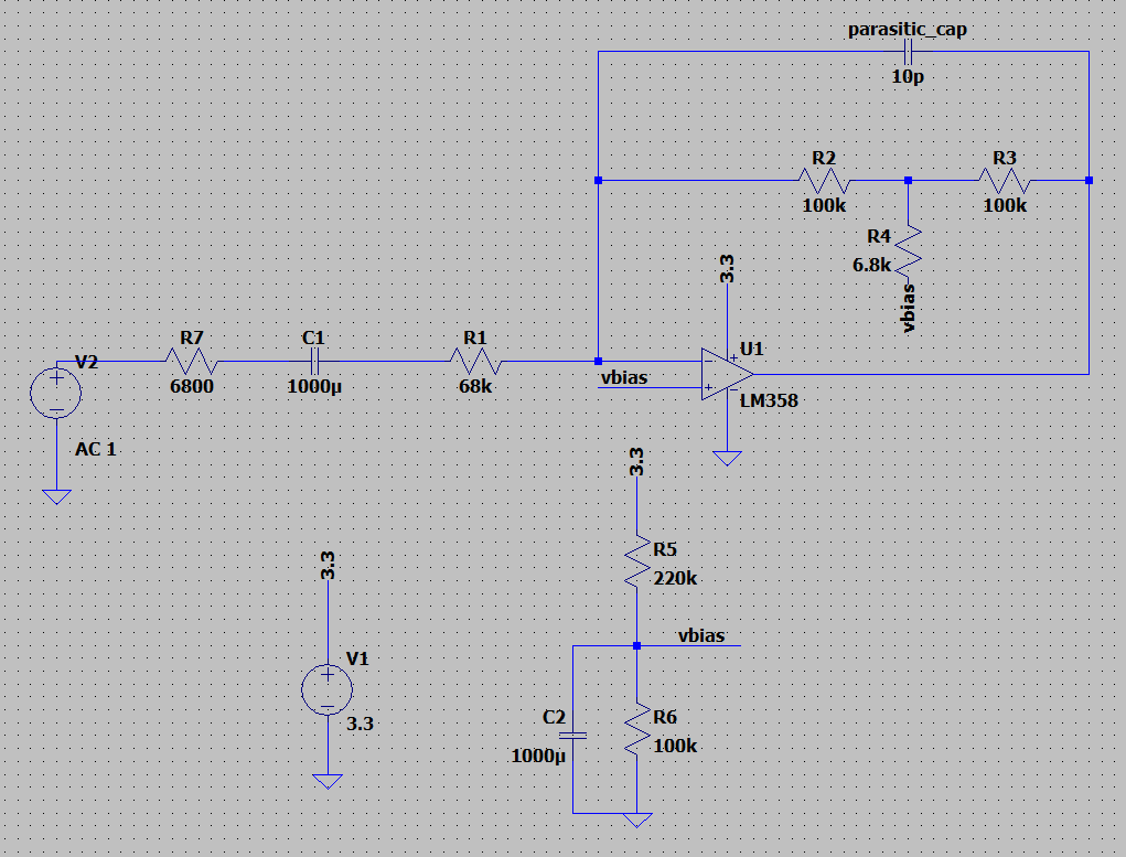 operational amplifier Problem with parasitic capacitor in feedback