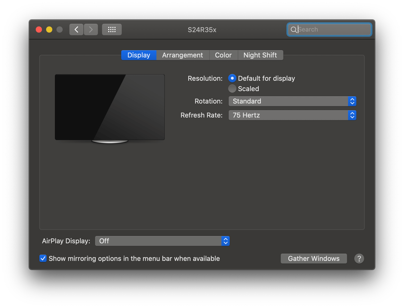 display Macbook pro 2017 Second monitor is not full screen Ask