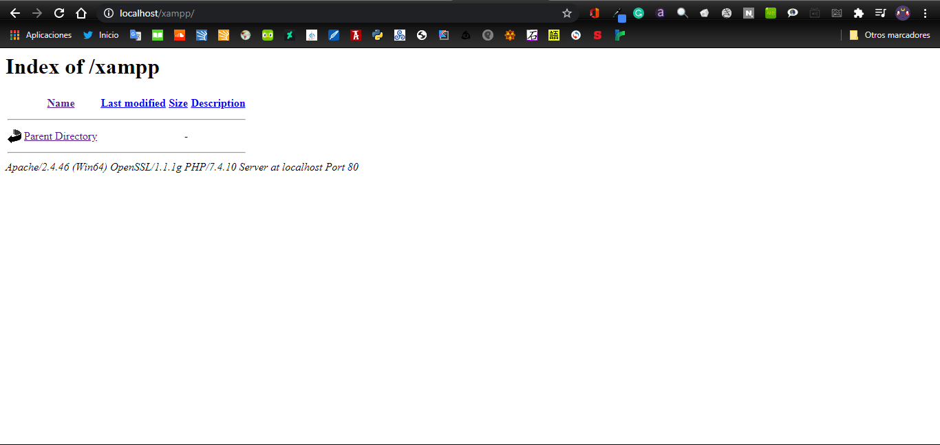 php Why my localhost is unable to recognize my htdocs in its