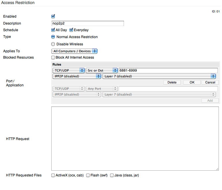 home networking Block P2P traffic on a Linksys router WRT54G with