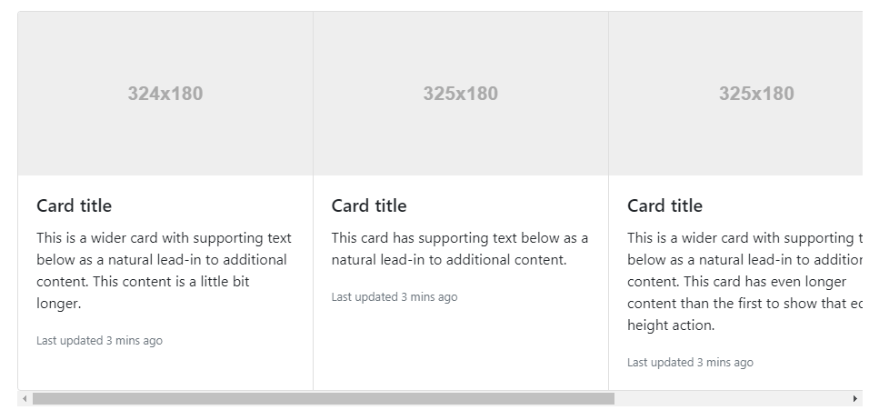 html Bootstrap 4 card horizontal Scroll issue? Stack Overflow