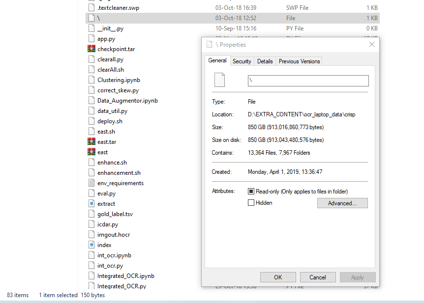 windows 10 File size mismatch by a huge margin in properties? Super