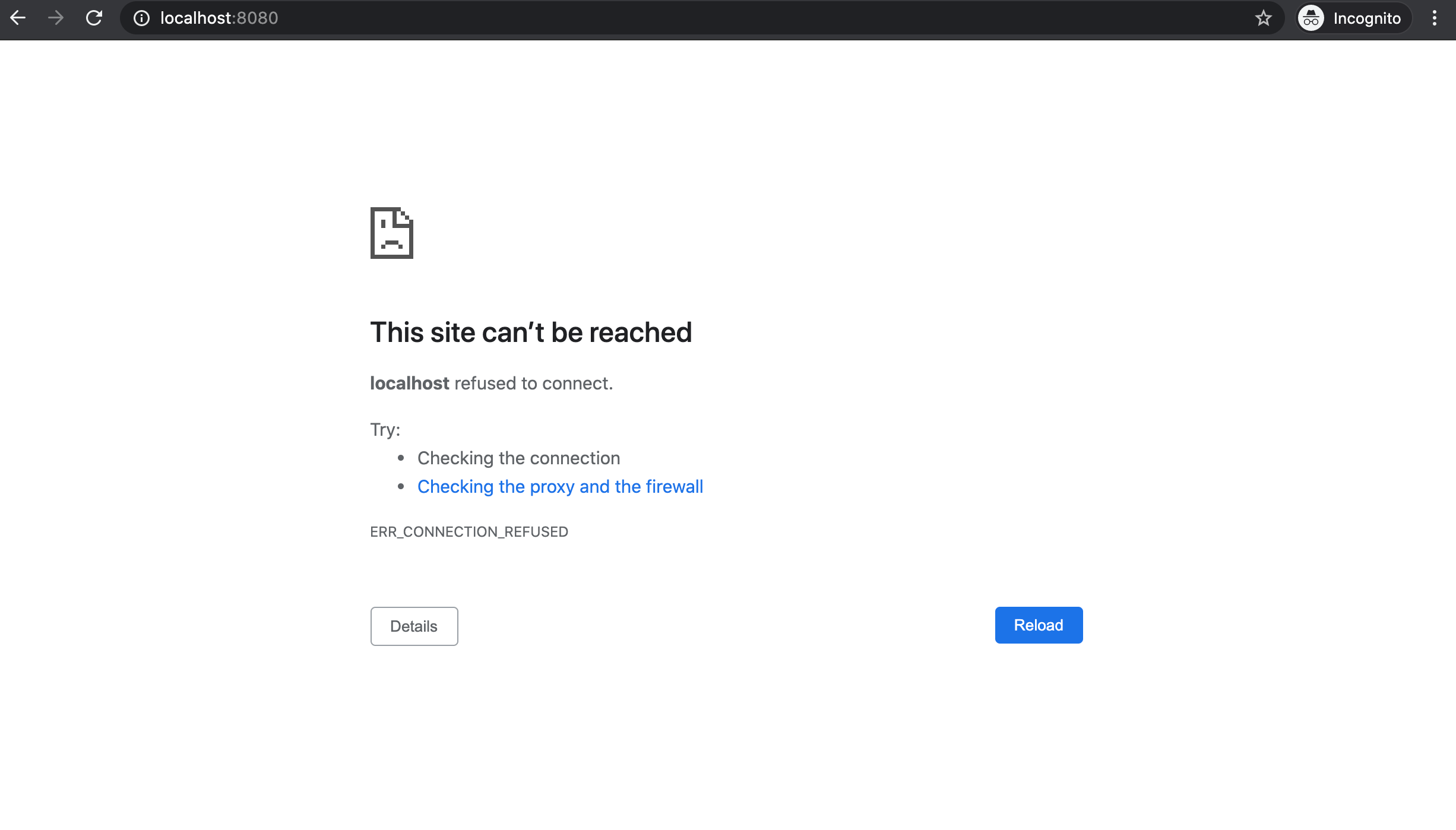 web Static web application in docker using nginx localhost refused