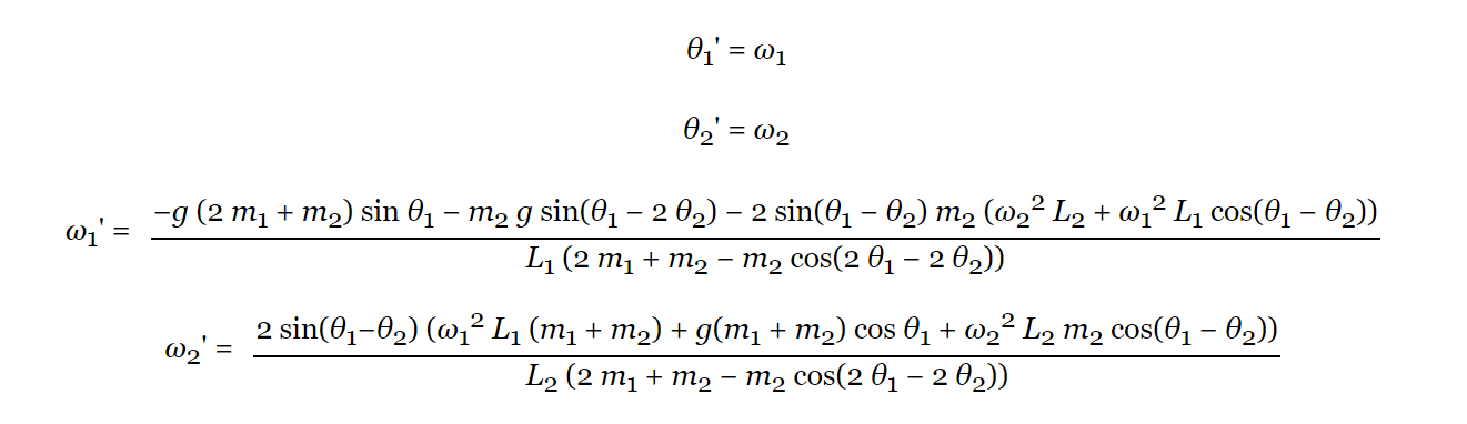 ordinary differential equations 4thorder RungeKutta method for