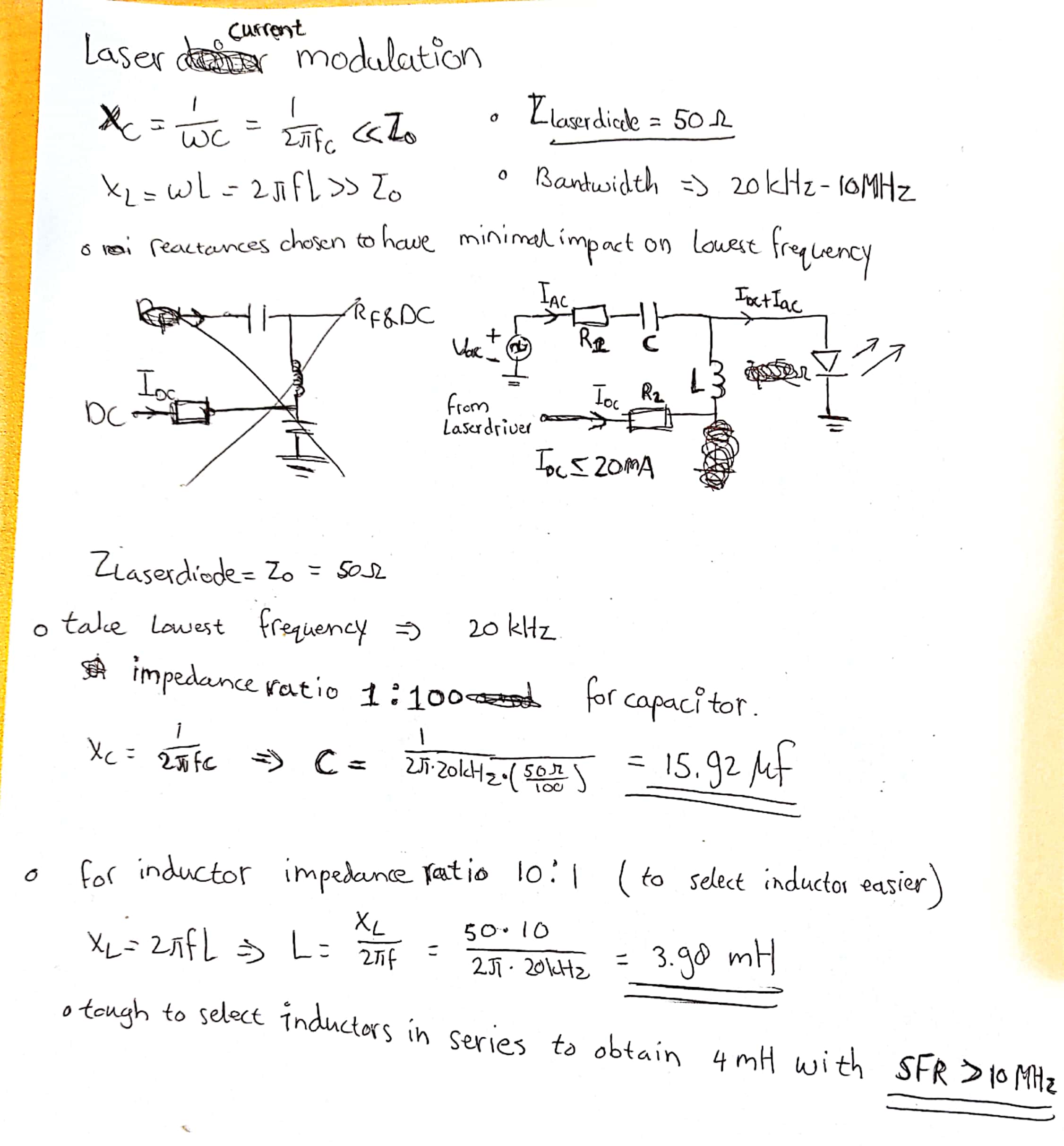 Electronic Bias T for modulation of VCSEL laserdiode Valuable Tech Notes
