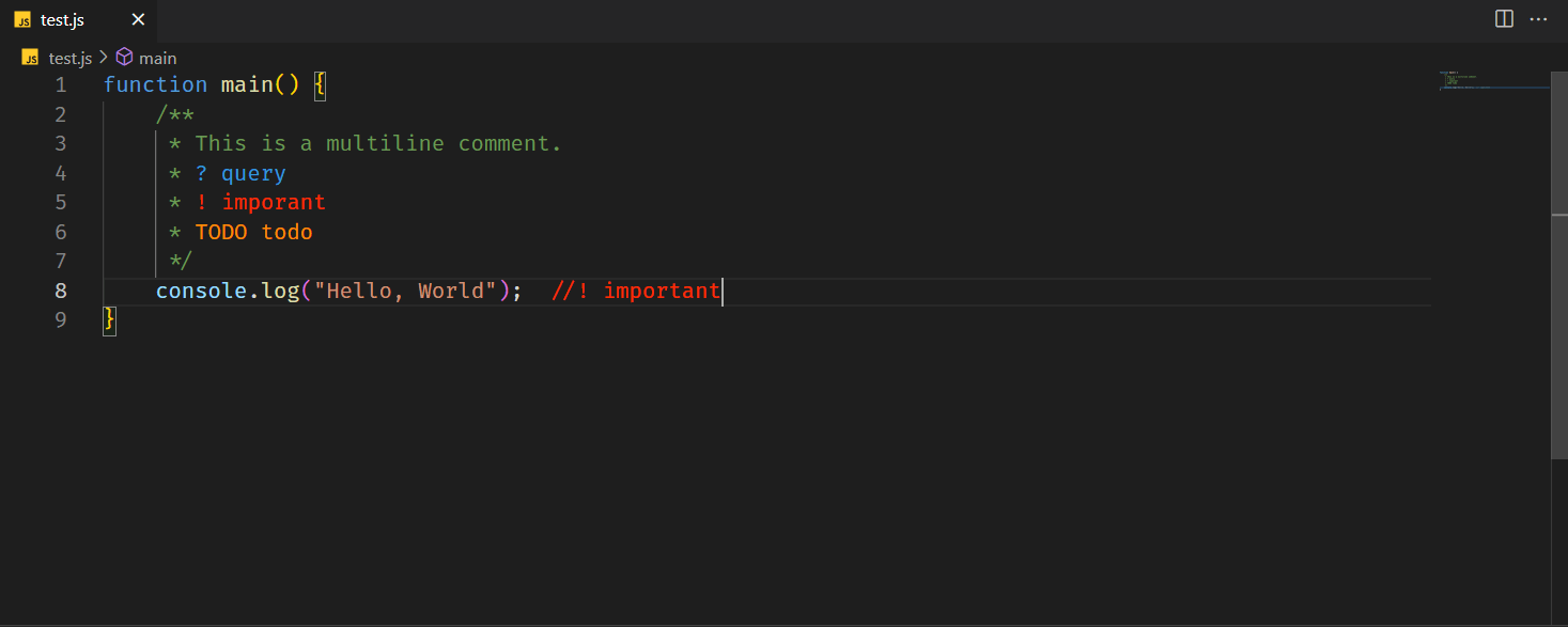 visual studio code 'Better comment' extension not working on C/C++