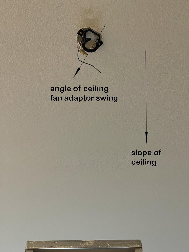 Mounting ceiling fan on sloped ceiling Home Improvement Stack Exchange