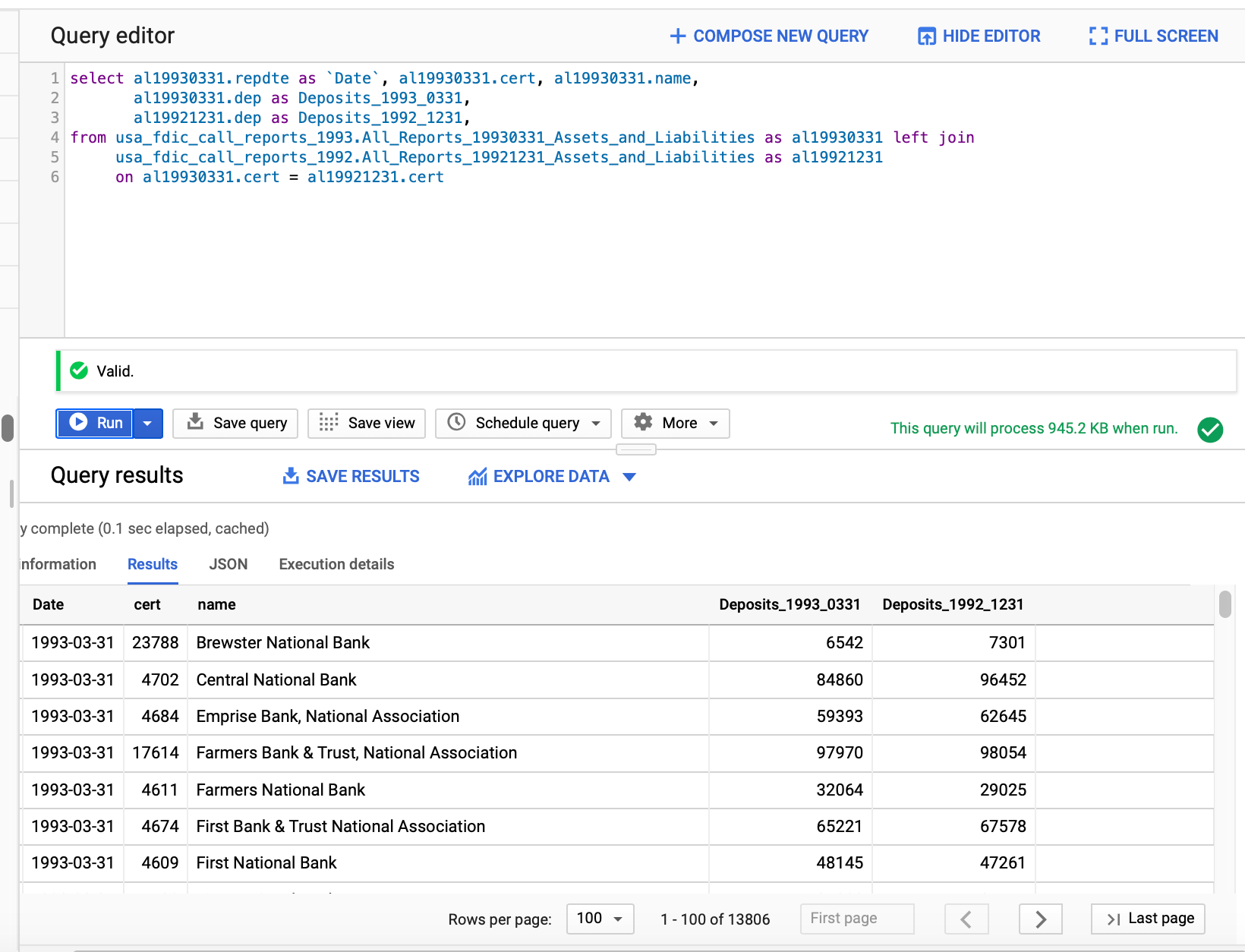 sql How to compare two tables, in order to calculate the growth rate