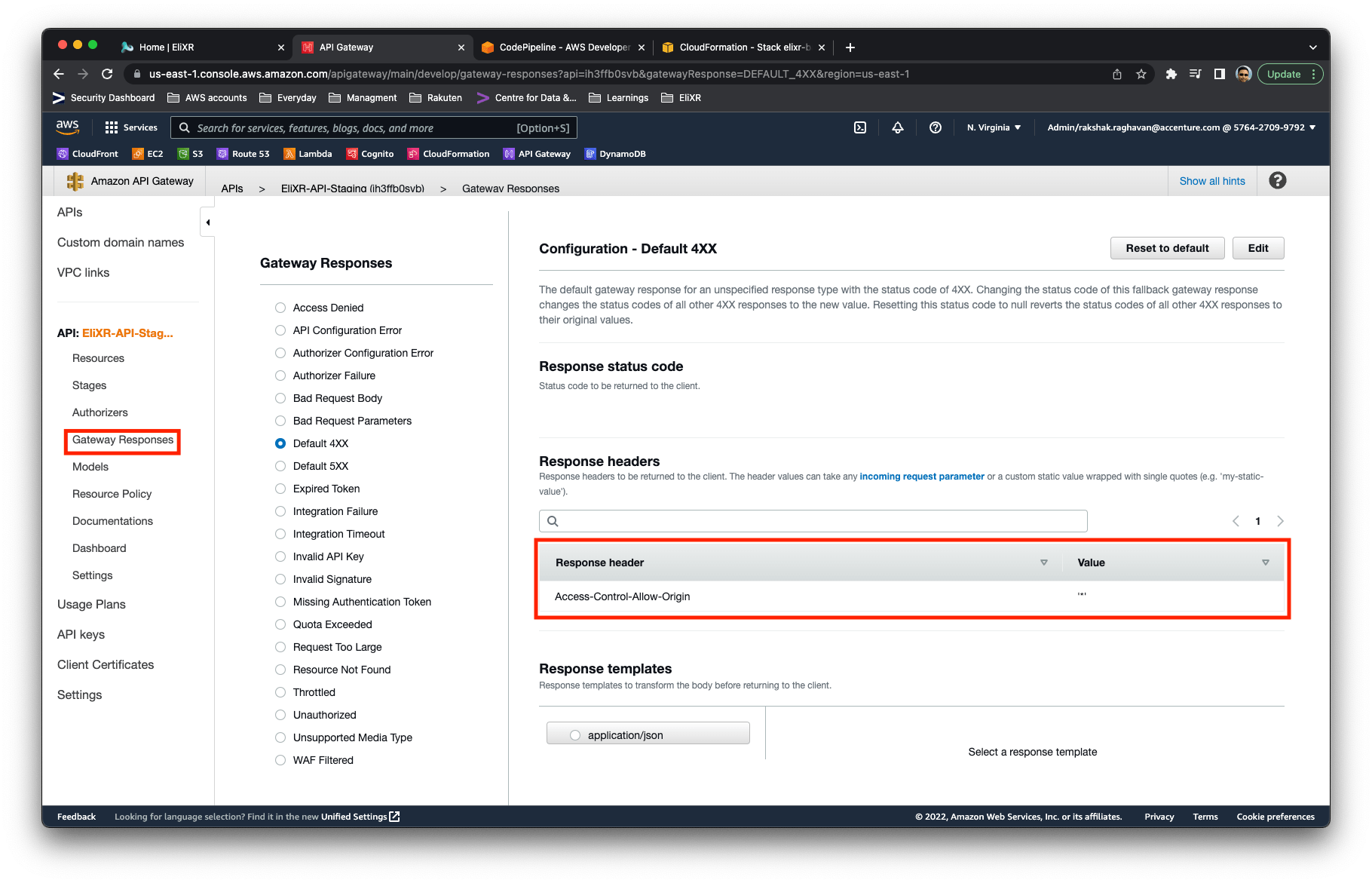 amazon web services Adding allow all to 'AccessControlAllowOrigin