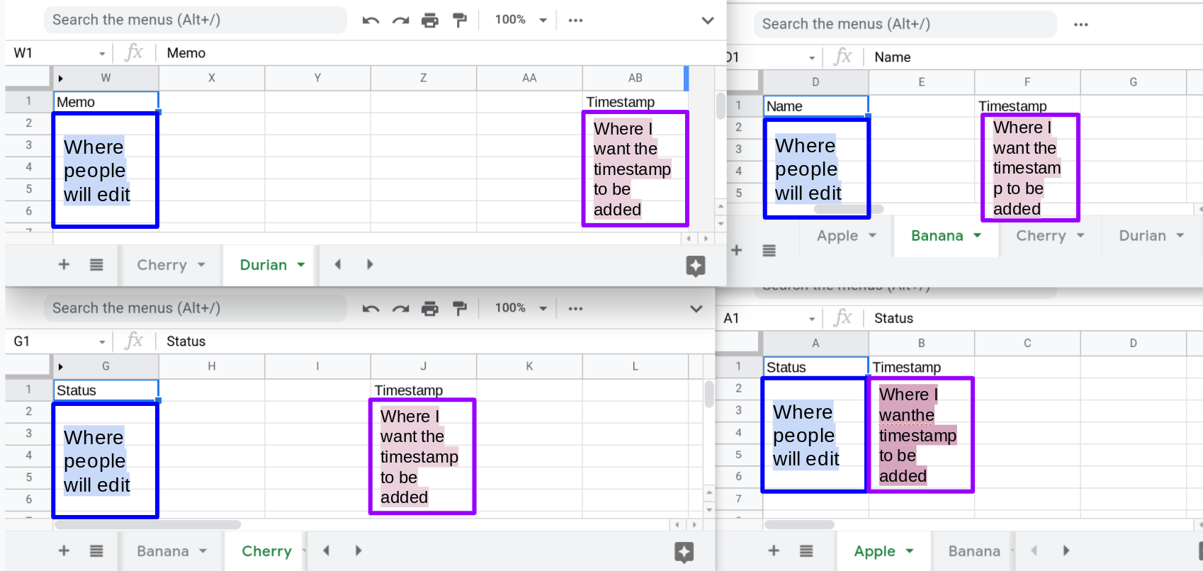 google apps script How To Make Automatic Timestamp To Be Added Into