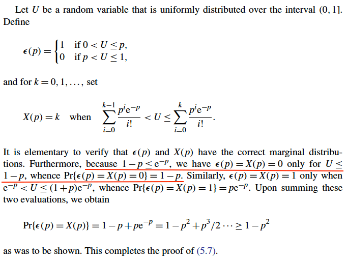 probability theory Bernoulli and Poisson random variables