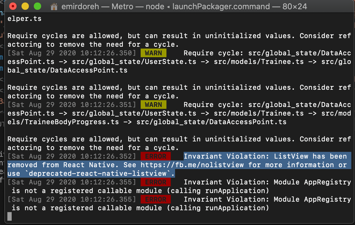 Trying to upgrade React Native from 59.10 to latest