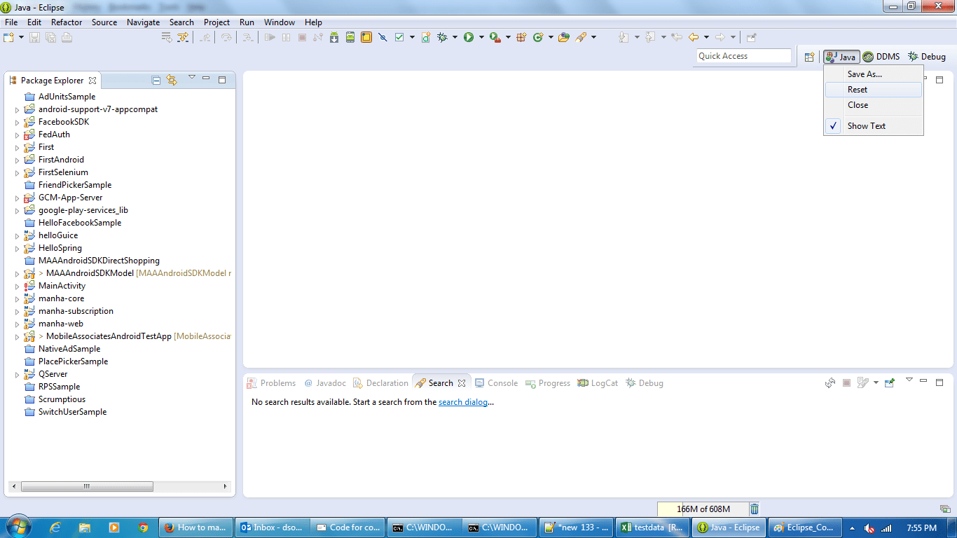 How to make console view part of Eclipse frame Stack Overflow