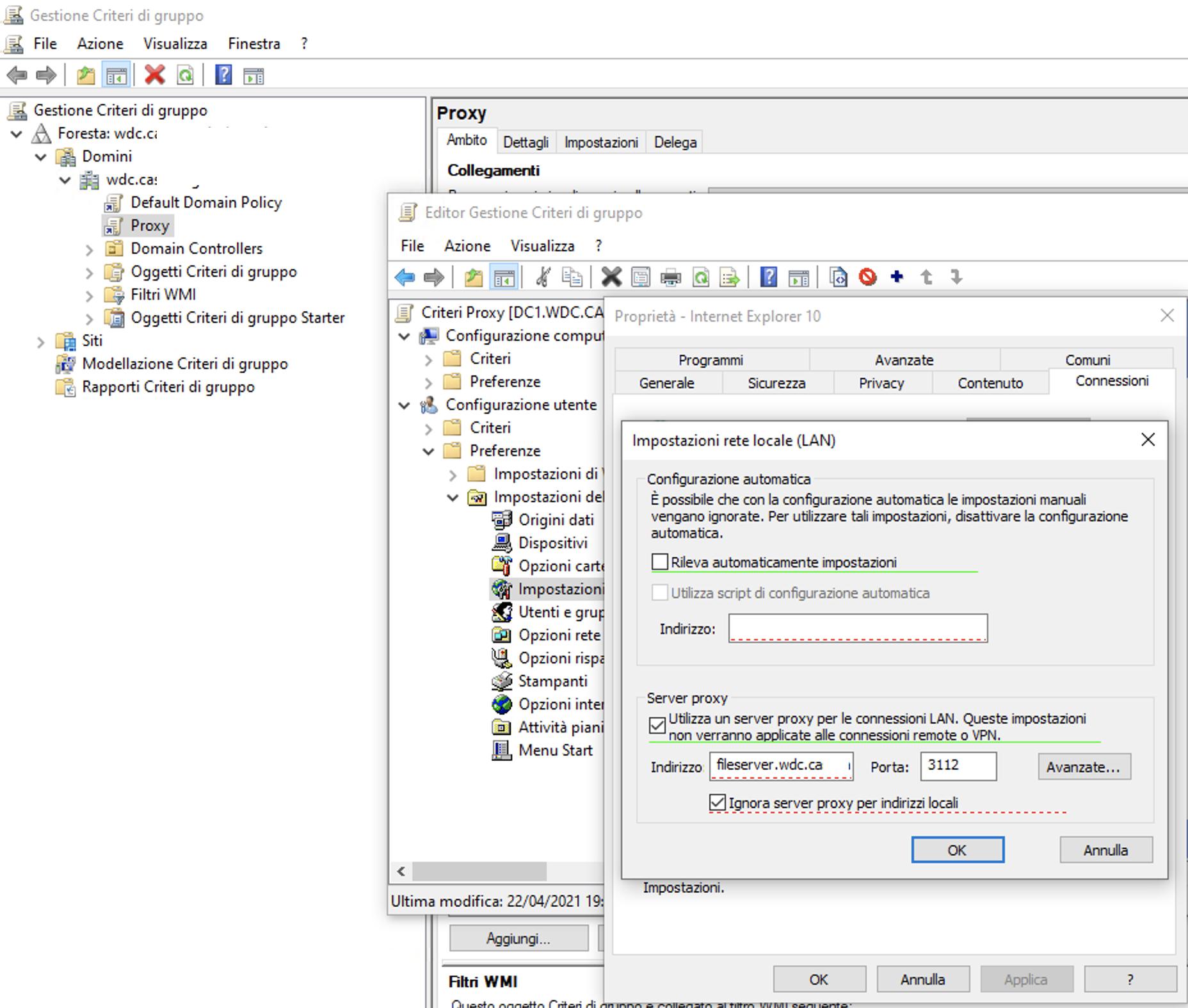 windows Windows10 GPO proxy setting applied without values Server Fault