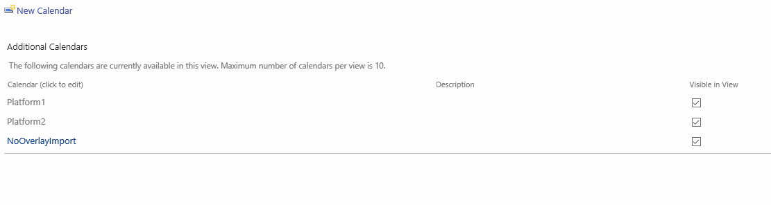 list Filtering the calendar items base on checkbox