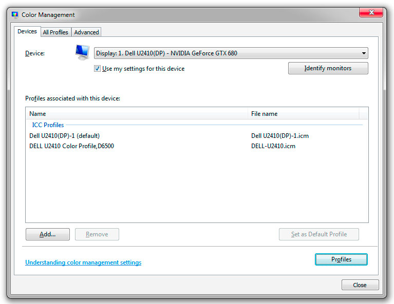software How can I calibrate two monitors individually in Windows7? Photography Stack Exchange