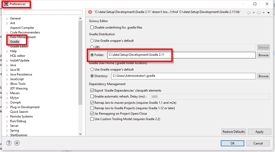 gradlew How to use gradle zip in local system without downloading