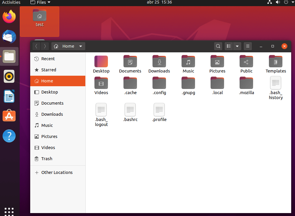 gnome shell How to remove Home Folder icon from desktop in Ubuntu 20.