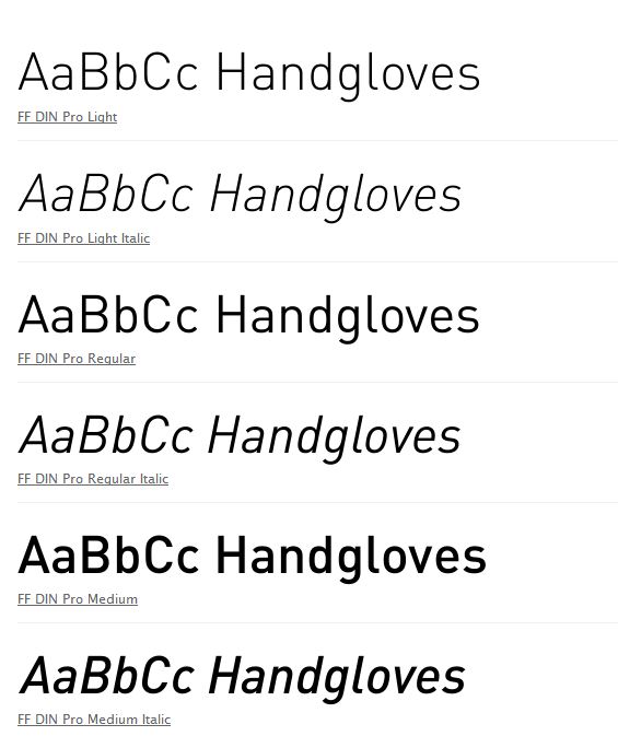 web fonts Alternative to DINPro Bold, Light and Medium
