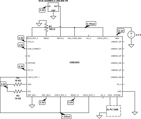 usb hub USB3503 Power Supply hookup Electrical Engineering Stack Exchange