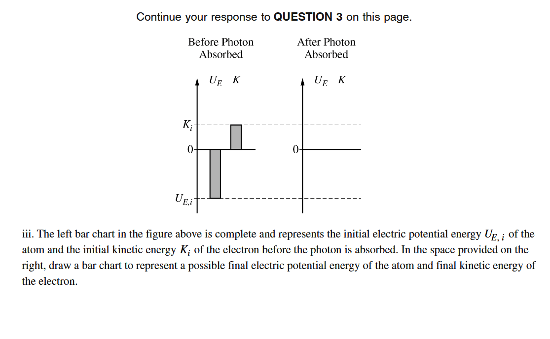 homework and exercises Change in potential and energy after a
