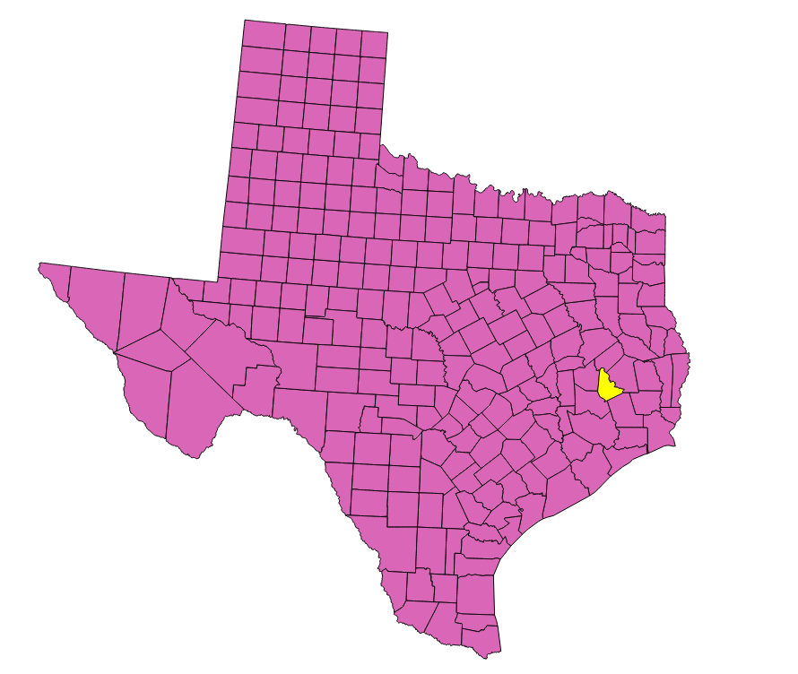 coordinate system Determining projection of Texas county shapefile