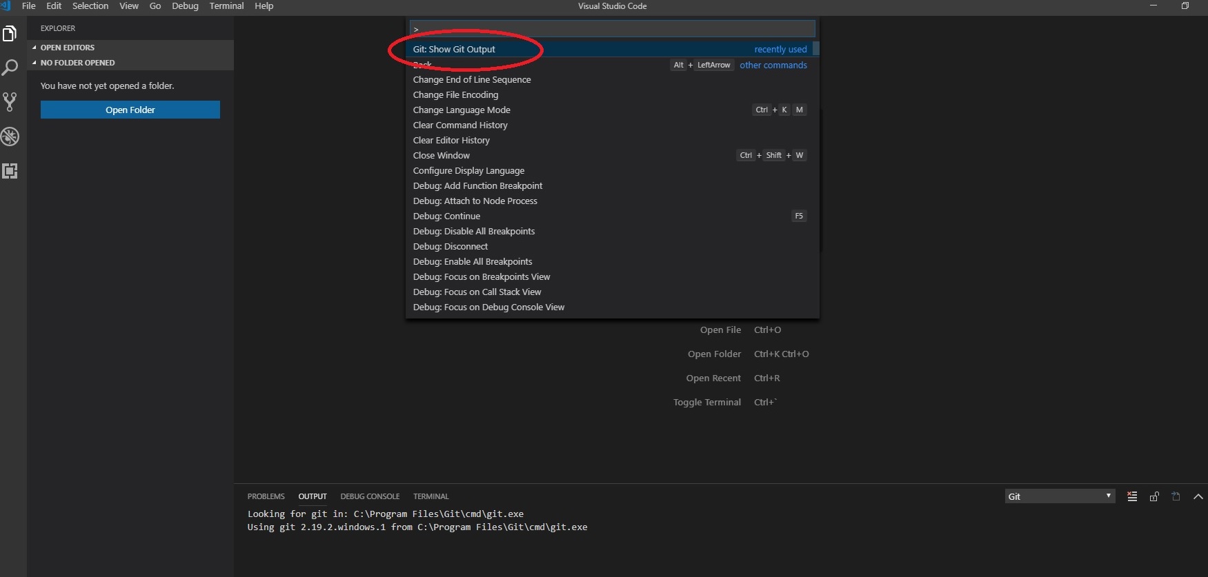 git VSCode, Perforce "SOURCE CONTROL No source control providers