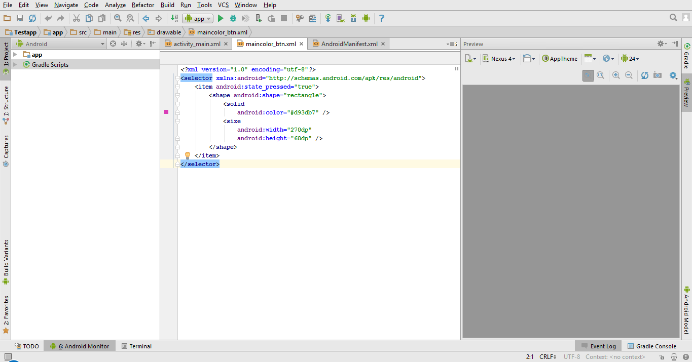 Android Studio Drawable xml preview not working Stack