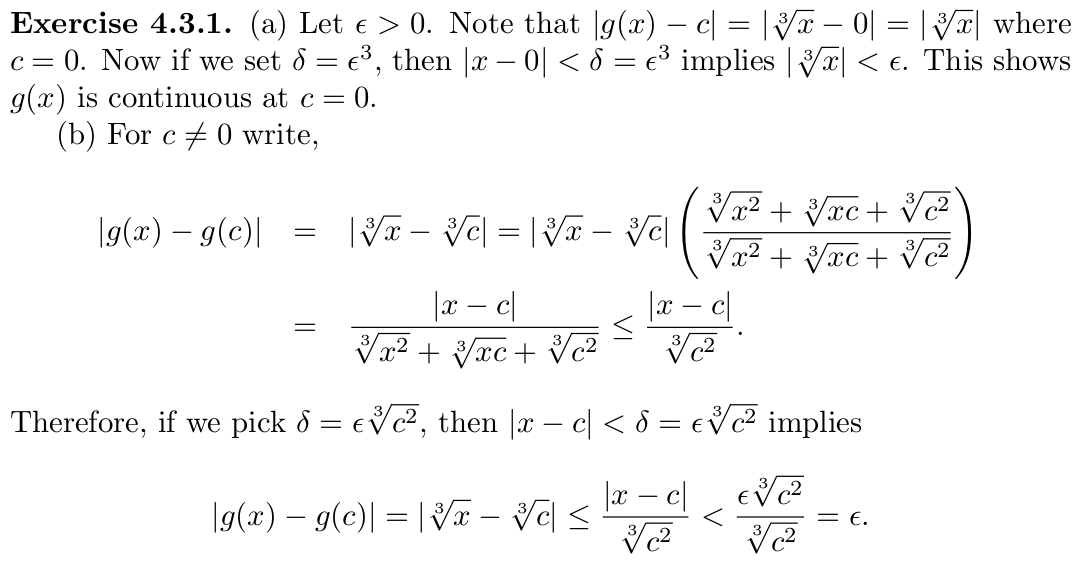 real analysis Cubic root epsilon delta proof Mathematics Stack Exchange