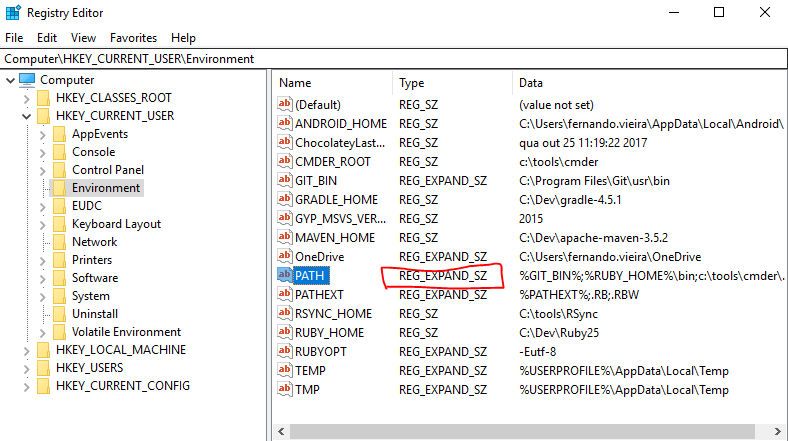 Windows 10 System environment variables don't stick Super User