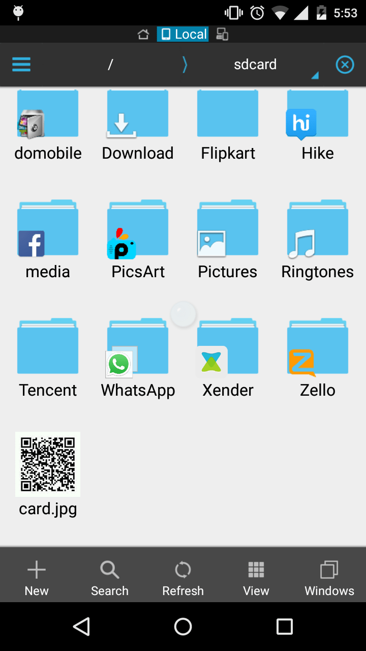 android How to create folder on sdcard with app icon with left down
