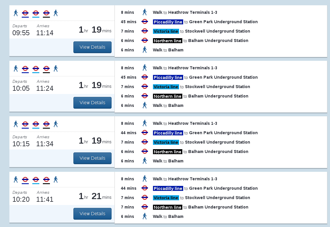 london Getting from Heathrow to Balham with heavy luggage (mid