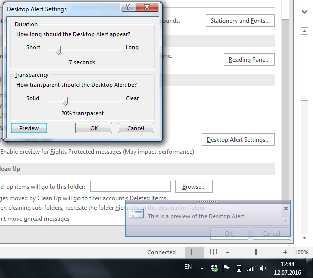 windows 10 Desktop Application to show unread email Super User