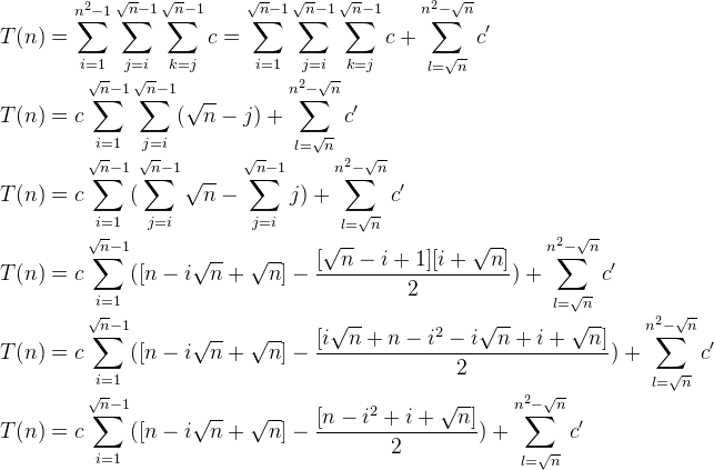 big o Time complexity (in bigO notation) of the following code