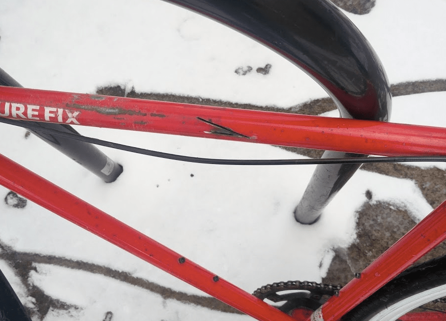 repair What to do about damaged bike frame Bicycles Stack Exchange
