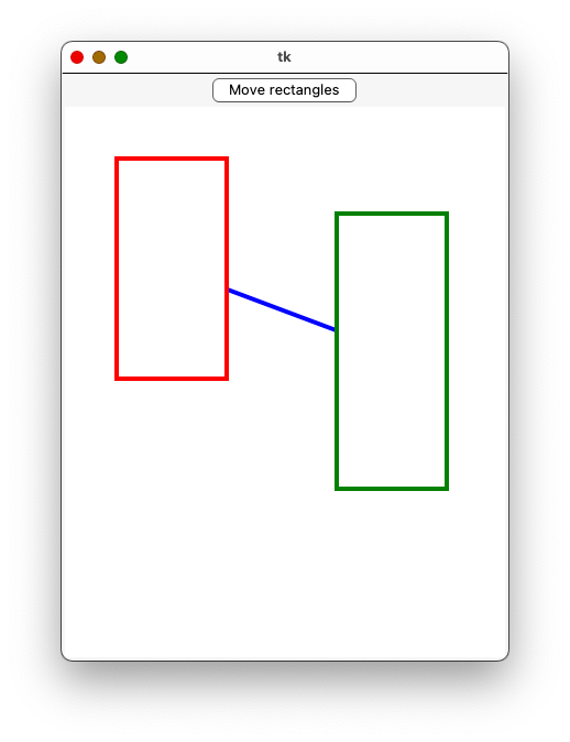 python tkinter Is it possible to connect 2 frames with a line