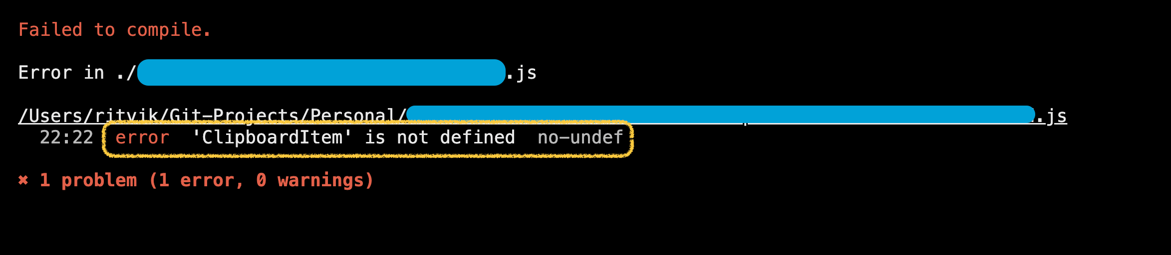 Async Clipboard API "ClipboardItem is not defined" Reactjs copy image
