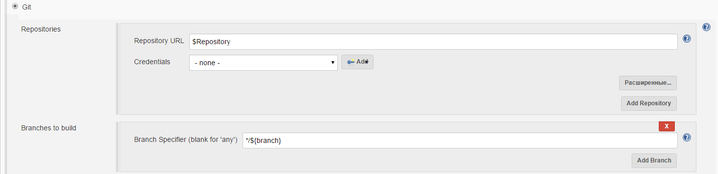 Jenkins how to pass Git credentials in parameterized job? Stack Overflow
